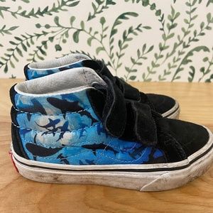 Vans Kids Shark High Top Sneakers Size 12